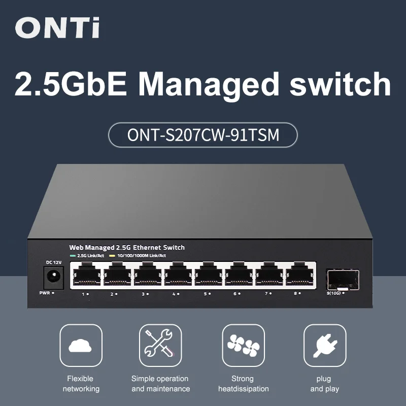 محول شبكة ONTi 2.5GbE مُدار بـ - مراجعة Sfp+ 10G Managed Switch 8 Port وسعره