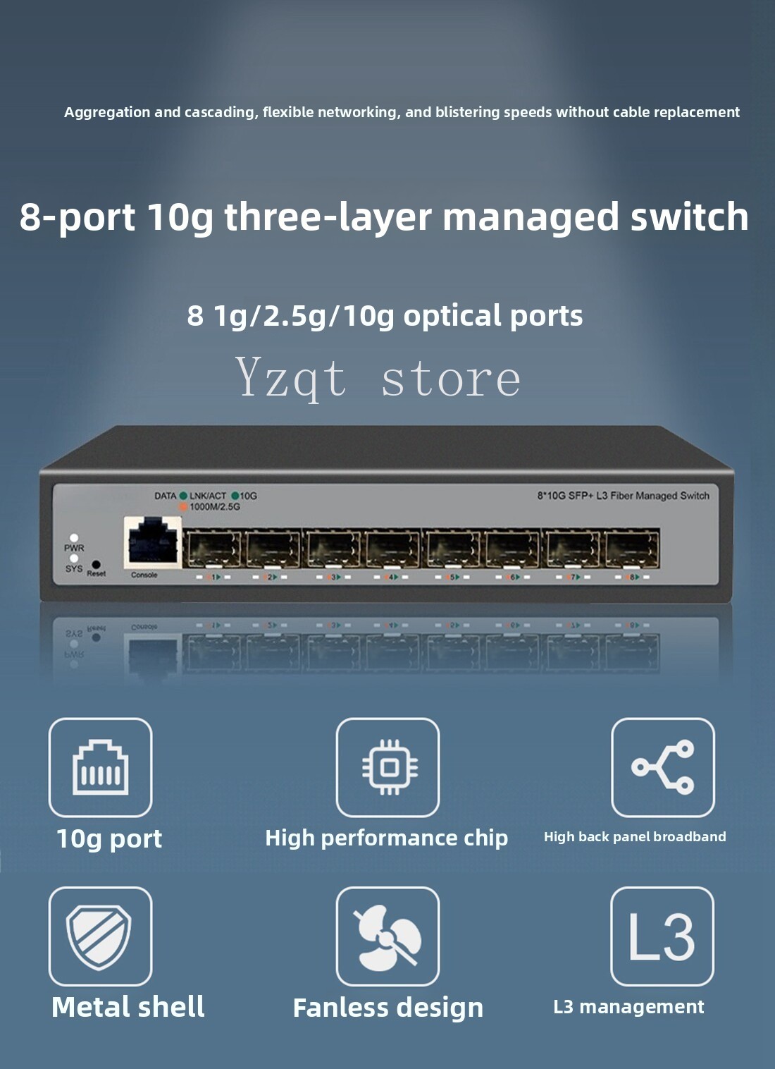 محول إيثرنت بـ 8 منافذ، سرعة 1 - مراجعة Sfp+ 10G Managed Switch 8 Port وسعره